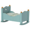 maileg cradle toy for baby mouse blue