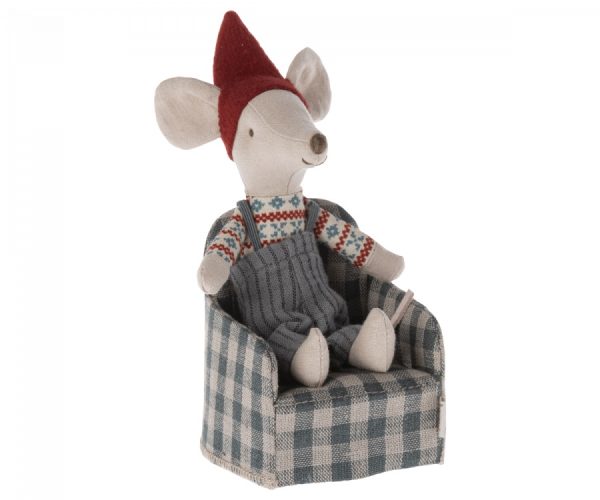 maileg mouse chair toy green