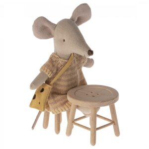 maileg table and stool set mouse toy