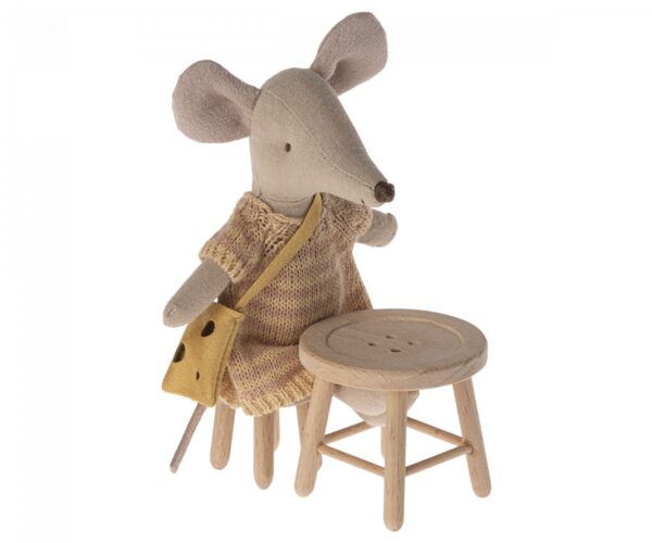 maileg table and stool set mouse toy