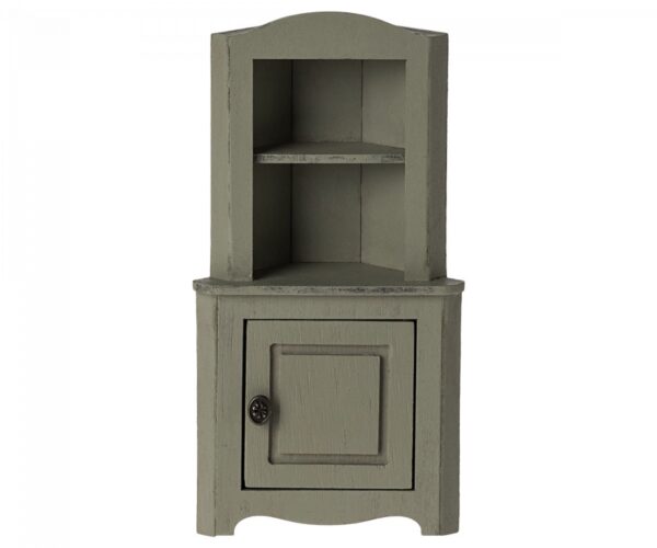 maileg corner cabinet toy light green