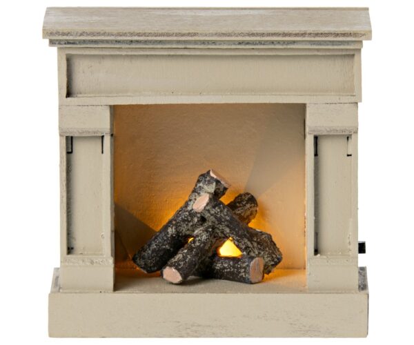 maileg fireplace toy off white