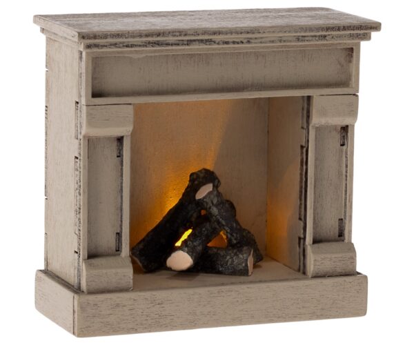 maileg fireplace toy off white