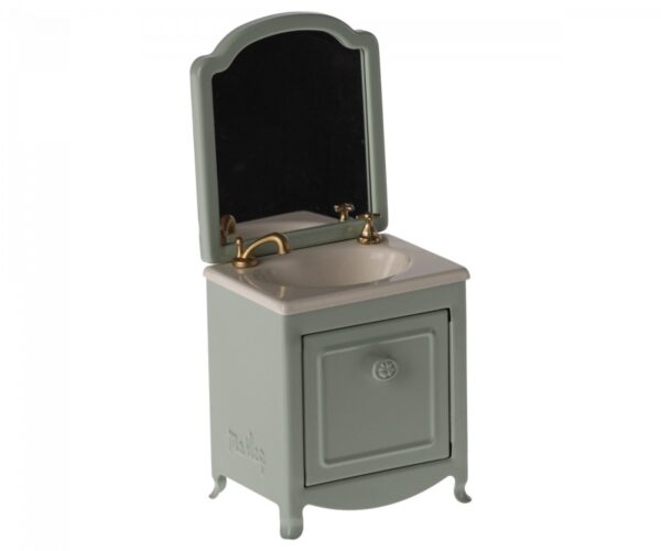 maileg sink dresser with mirror toy mint