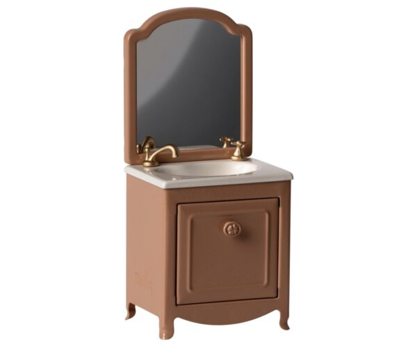 maileg sink dresser with mirror toy dark powder