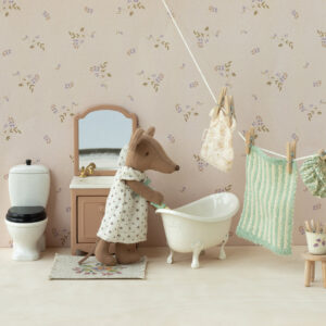 maileg sink dresser with mirror toy dark powder