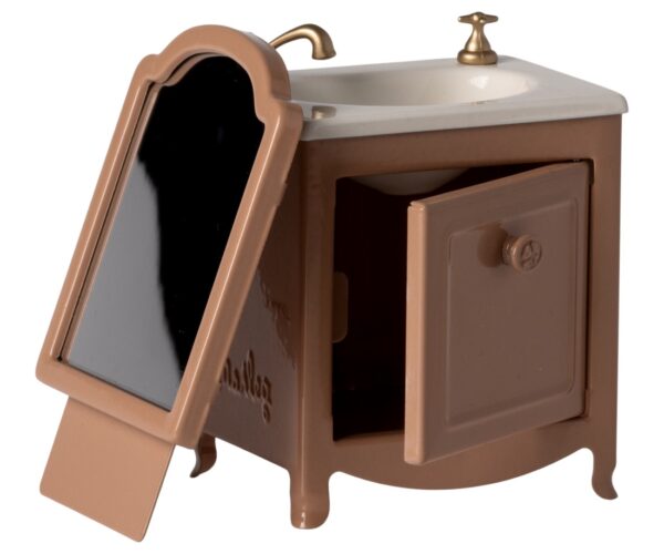 maileg sink dresser with mirror toy dark powder