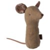 maileg lullaby friends mouse rattle light umber