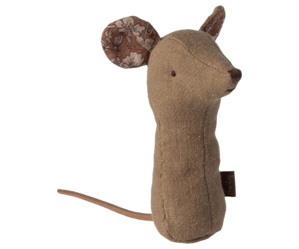 maileg lullaby friends mouse rattle light umber