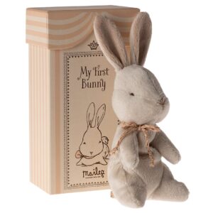 maileg my first bunny toy in box off white