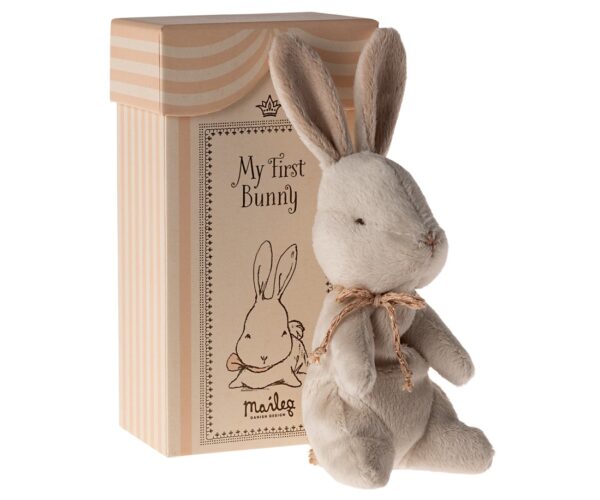 maileg my first bunny toy in box off white