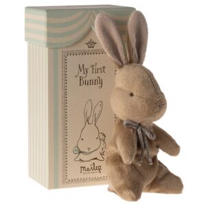 maileg my first bunny toy in box brown