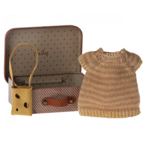 maileg knitted dress and bag in suitcase