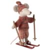 maileg winter mouse big sister with ski set rose