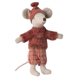 maileg winter mouse big sister with ski set rose