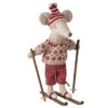 maileg winter mouse with ski set mum