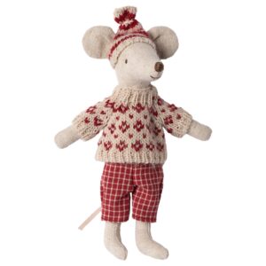 maileg winter mouse with ski set mum