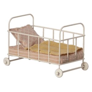 maileg cot bed micro rose 2