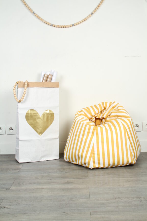 Paperbag Big Heart Gold MonPetit Zoreol