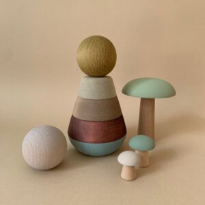 wood stacking toy forest