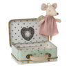 maileg angel mouse in suitcase toy