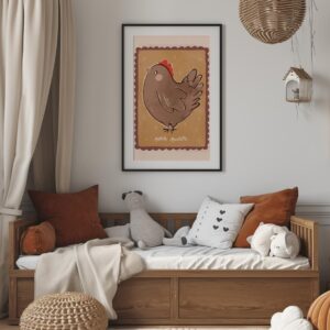 kids poster little hen