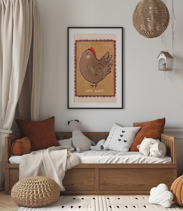 kids poster little hen