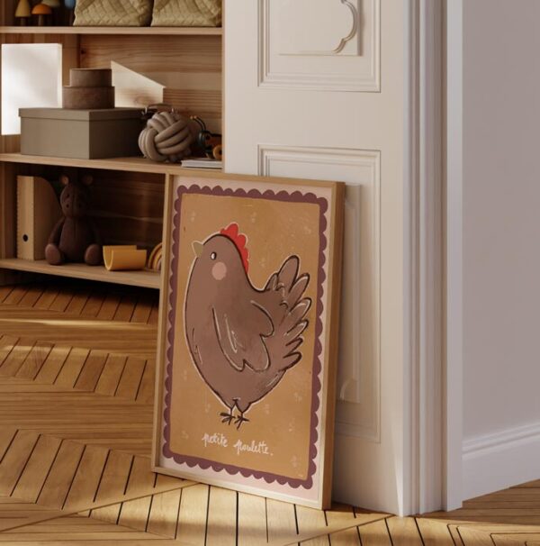 kids poster little hen