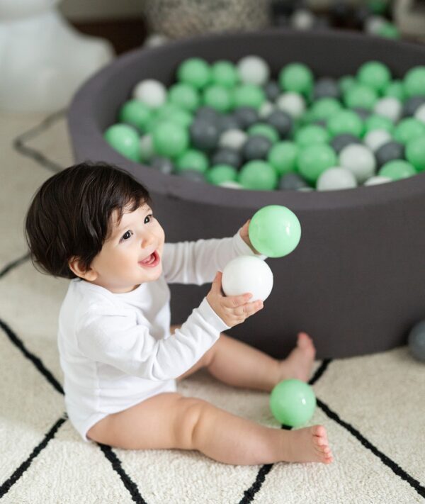 ball pit grey white mint green + 200 balls