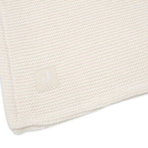 cot blanket basic knit ivory 100x150cm