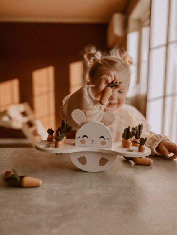 bunny balance wood puzzle