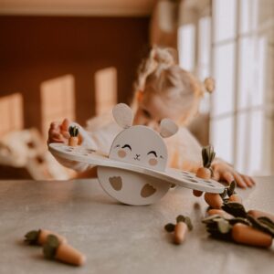 bunny balance wood puzzle