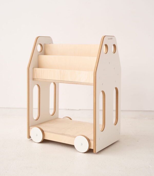 car montessori library shelf