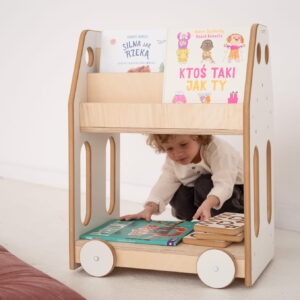 car montessori library shelf