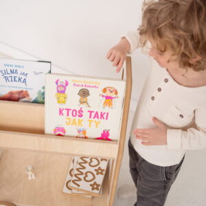 car montessori library shelf