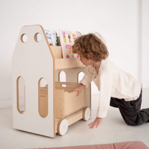 car montessori library shelf