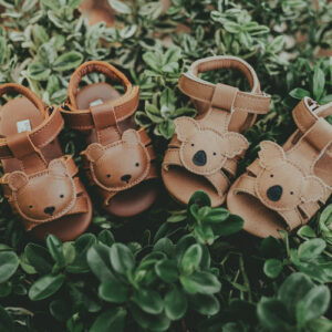 diedan sandals bear cognac classic leather