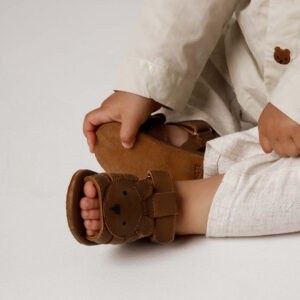 diedan sandals bear cognac classic leather