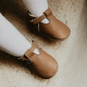 elia baby shoes praline leather