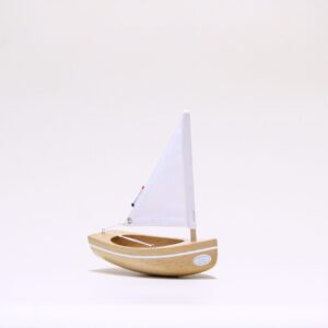 wooden boat toy le bachi glossy varnish