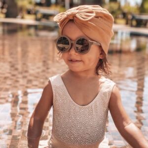 kids turban hibbie peach