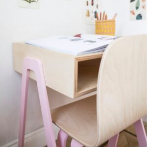 in2wood kids desk and chair pink