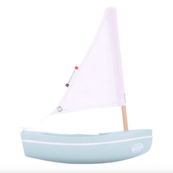 wooden boat toy le bachi water green