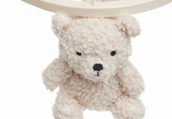 baby mobile teddy bear wild rose and natural