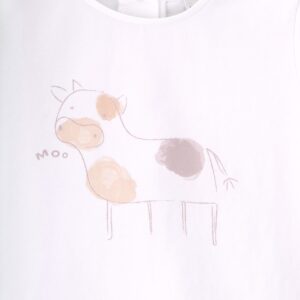 moo t shirt for girl in organic cotton