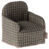 maileg mouse chair toy green checker