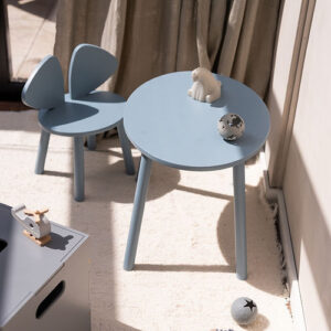 nofred mouse chair and table set light blue