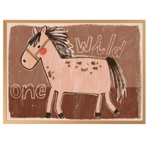 kids poster horse wild one