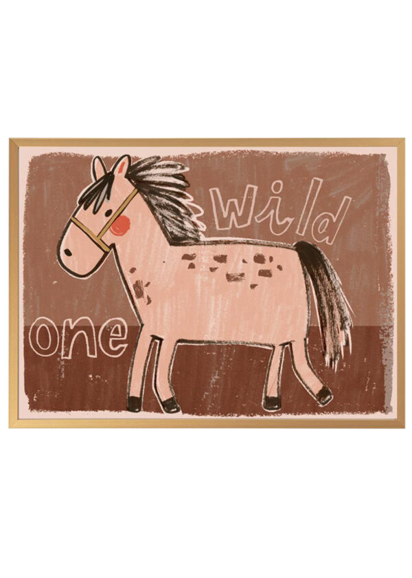 kids poster horse wild one