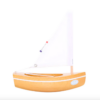 wooden boat toy le bachi glossy varnish